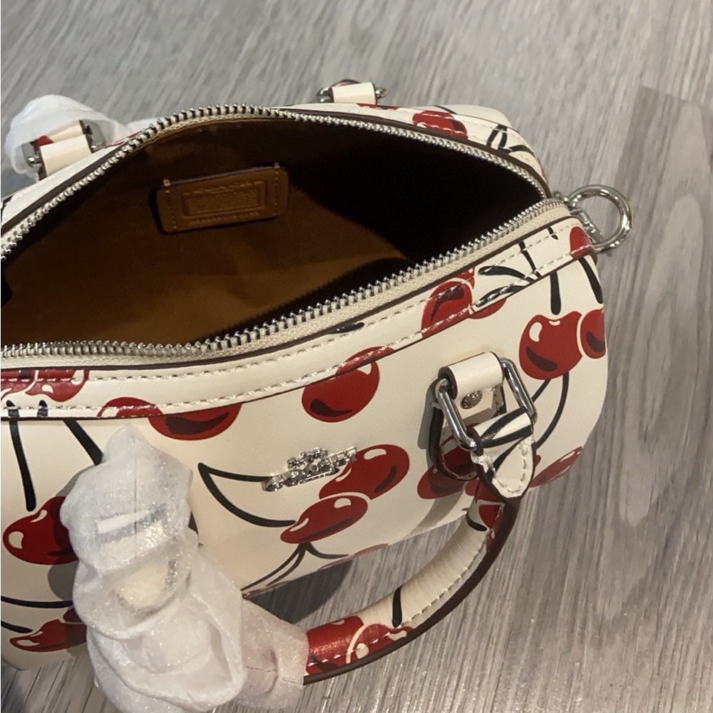 Coach Cherry Print Mini Boston Bag - Picture 8 of 8